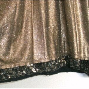 Alice + Olivia Gold Sequin Midi Dress